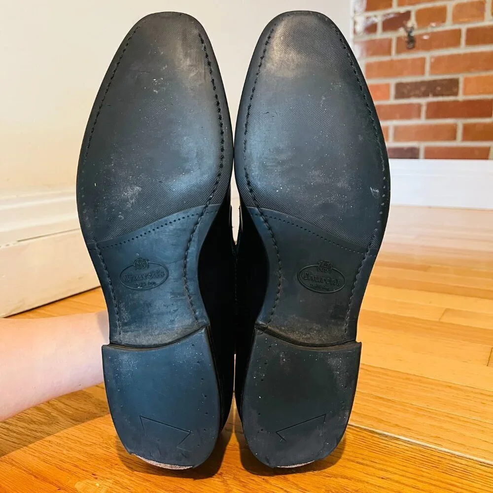Church's Sears Black Penny Loafers Shoes Mens US 11.5 Includes Shoe Trees